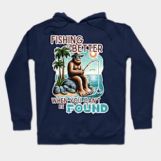 Bigfoot Fishing - Beach Hoodie